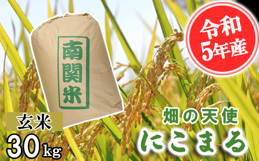 【令和5年産】九州一の栄冠に輝いた農家が作る! 『畑の天使』にこまる 玄米 30kg